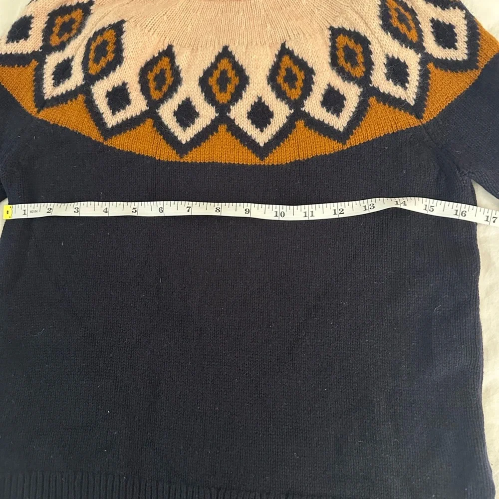 J. Crew fair aisle turtleneck sweater. 100% Merino wool.